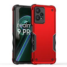 Coque Contour Silicone et Plastique Housse Etui Mat QW1 pour Realme 9 Pro 5G Rouge