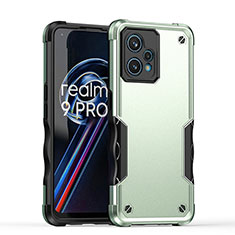 Coque Contour Silicone et Plastique Housse Etui Mat QW1 pour Realme 9 Pro+ Plus 5G Pastel Vert