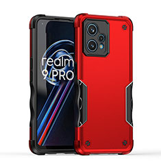 Coque Contour Silicone et Plastique Housse Etui Mat QW1 pour Realme 9 Pro+ Plus 5G Rouge