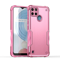 Coque Contour Silicone et Plastique Housse Etui Mat QW1 pour Realme C25Y Rose