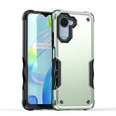 Coque Contour Silicone et Plastique Housse Etui Mat QW1 pour Realme C30 Pastel Vert