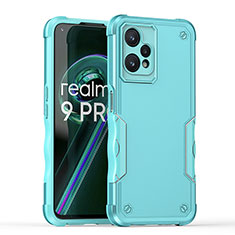 Coque Contour Silicone et Plastique Housse Etui Mat QW1 pour Realme Q5 5G Bleu Clair