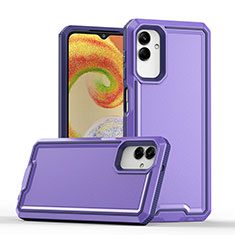 Coque Contour Silicone et Plastique Housse Etui Mat QW1 pour Samsung Galaxy A04 4G Violet