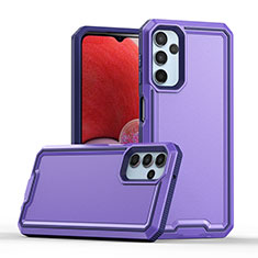 Coque Contour Silicone et Plastique Housse Etui Mat QW1 pour Samsung Galaxy A14 4G Violet