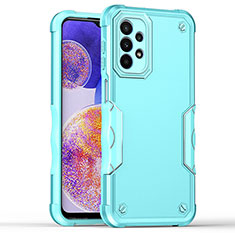 Coque Contour Silicone et Plastique Housse Etui Mat QW1 pour Samsung Galaxy A23 5G Bleu Clair