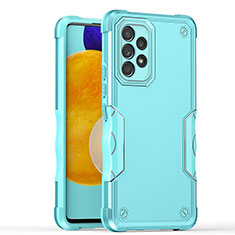 Coque Contour Silicone et Plastique Housse Etui Mat QW1 pour Samsung Galaxy A52 4G Bleu Clair