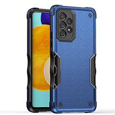 Coque Contour Silicone et Plastique Housse Etui Mat QW1 pour Samsung Galaxy A52 5G Bleu