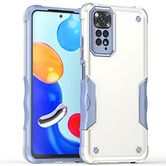 Coque Contour Silicone et Plastique Housse Etui Mat QW1 pour Xiaomi Redmi Note 11 Pro 4G Blanc