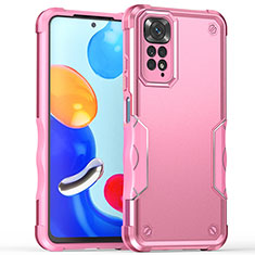 Coque Contour Silicone et Plastique Housse Etui Mat QW1 pour Xiaomi Redmi Note 11 Pro 5G Rose