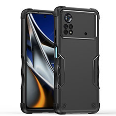 Coque Contour Silicone et Plastique Housse Etui Mat QW1 pour Xiaomi Redmi Note 11E Pro 5G Noir