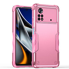 Coque Contour Silicone et Plastique Housse Etui Mat QW1 pour Xiaomi Redmi Note 11E Pro 5G Or Rose