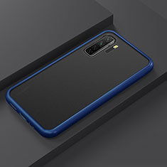 Coque Contour Silicone et Plastique Housse Etui Mat R01 pour Huawei Nova 7 SE 5G Bleu