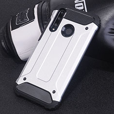 Coque Contour Silicone et Plastique Housse Etui Mat R01 pour Huawei P Smart+ Plus (2019) Blanc