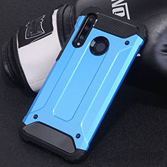 Coque Contour Silicone et Plastique Housse Etui Mat R01 pour Huawei P Smart+ Plus (2019) Bleu Ciel