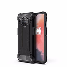 Coque Contour Silicone et Plastique Housse Etui Mat R01 pour OnePlus 7T Noir