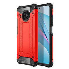 Coque Contour Silicone et Plastique Housse Etui Mat R01 pour Xiaomi Mi 10i 5G Rouge