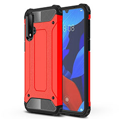 Coque Contour Silicone et Plastique Housse Etui Mat R02 pour Huawei Nova 5 Rouge