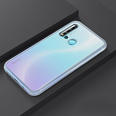 Coque Contour Silicone et Plastique Housse Etui Mat R03 pour Huawei P20 Lite (2019) Blanc