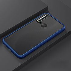 Coque Contour Silicone et Plastique Housse Etui Mat R03 pour Huawei P20 Lite (2019) Bleu