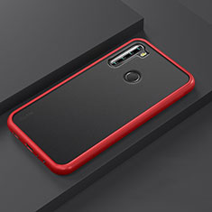 Coque Contour Silicone et Plastique Housse Etui Mat R03 pour Xiaomi Redmi Note 8 (2021) Rouge