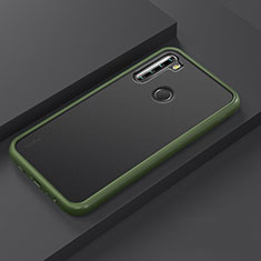 Coque Contour Silicone et Plastique Housse Etui Mat R03 pour Xiaomi Redmi Note 8 (2021) Vert