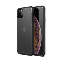 Coque Contour Silicone et Plastique Housse Etui Mat T01 pour Apple iPhone 11 Pro Noir