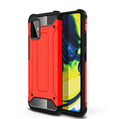 Coque Contour Silicone et Plastique Housse Etui Mat U01 pour Samsung Galaxy A71 5G Rouge