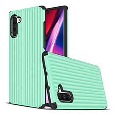 Coque Contour Silicone et Plastique Housse Etui Mat U02 pour Samsung Galaxy Note 10 Vert