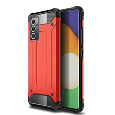 Coque Contour Silicone et Plastique Housse Etui Mat WL1 pour Samsung Galaxy A24 4G Rouge