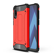 Coque Contour Silicone et Plastique Housse Etui Mat WL1 pour Samsung Galaxy A70S Rouge