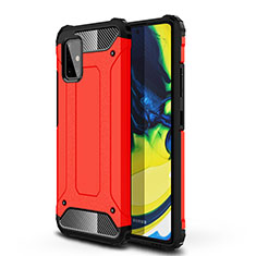 Coque Contour Silicone et Plastique Housse Etui Mat WL1 pour Samsung Galaxy A71 4G A715 Rouge