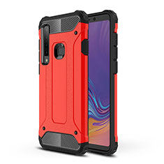 Coque Contour Silicone et Plastique Housse Etui Mat WL1 pour Samsung Galaxy A9 (2018) A920 Rouge