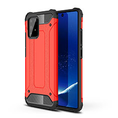 Coque Contour Silicone et Plastique Housse Etui Mat WL1 pour Samsung Galaxy A91 Rouge