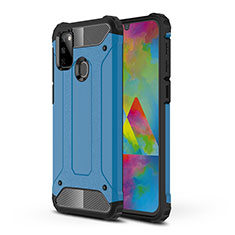 Coque Contour Silicone et Plastique Housse Etui Mat WL1 pour Samsung Galaxy M30s Bleu