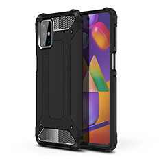 Coque Contour Silicone et Plastique Housse Etui Mat WL1 pour Samsung Galaxy M31s Noir