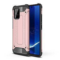 Coque Contour Silicone et Plastique Housse Etui Mat WL1 pour Samsung Galaxy M80S Or Rose