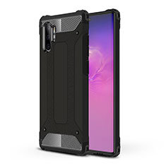 Coque Contour Silicone et Plastique Housse Etui Mat WL1 pour Samsung Galaxy Note 10 Plus 5G Noir