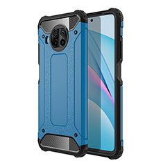 Coque Contour Silicone et Plastique Housse Etui Mat WL1 pour Xiaomi Mi 10i 5G Bleu