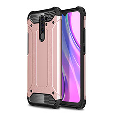 Coque Contour Silicone et Plastique Housse Etui Mat WL1 pour Xiaomi Poco M2 Or Rose