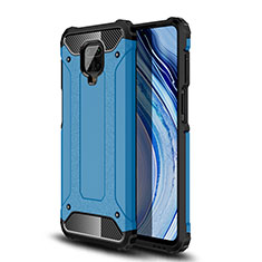 Coque Contour Silicone et Plastique Housse Etui Mat WL1 pour Xiaomi Poco M2 Pro Bleu