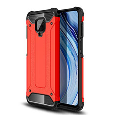 Coque Contour Silicone et Plastique Housse Etui Mat WL1 pour Xiaomi Poco M2 Pro Rouge