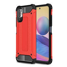 Coque Contour Silicone et Plastique Housse Etui Mat WL1 pour Xiaomi POCO M3 Pro 5G Rouge