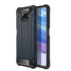 Coque Contour Silicone et Plastique Housse Etui Mat WL1 pour Xiaomi Poco X3 Pro Bleu Royal