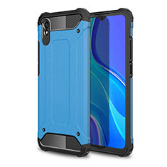 Coque Contour Silicone et Plastique Housse Etui Mat WL1 pour Xiaomi Redmi 9i Bleu