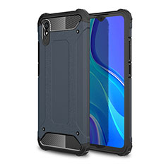 Coque Contour Silicone et Plastique Housse Etui Mat WL1 pour Xiaomi Redmi 9i Bleu Royal