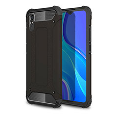 Coque Contour Silicone et Plastique Housse Etui Mat WL1 pour Xiaomi Redmi 9i Noir