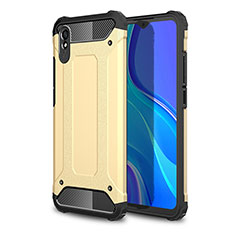 Coque Contour Silicone et Plastique Housse Etui Mat WL1 pour Xiaomi Redmi 9i Or