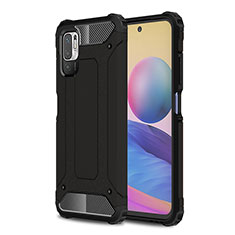 Coque Contour Silicone et Plastique Housse Etui Mat WL1 pour Xiaomi Redmi Note 10 5G Noir