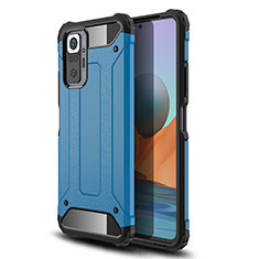 Coque Contour Silicone et Plastique Housse Etui Mat WL1 pour Xiaomi Redmi Note 10 Pro Max Bleu