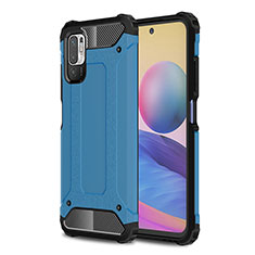 Coque Contour Silicone et Plastique Housse Etui Mat WL1 pour Xiaomi Redmi Note 11 SE 5G Bleu